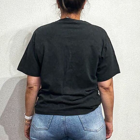 Walt Disney Black Sequins Mickey Mouse Vintage Short Sleeve Tee Sz L - Picture 12 of 14